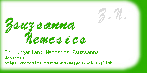 zsuzsanna nemcsics business card